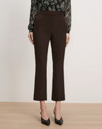 Veronica Beard Brown cropped trousers with front pleats.