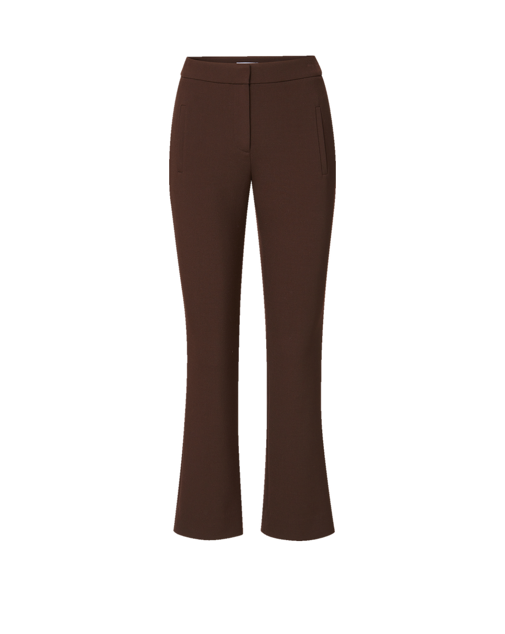 Veronica Beard Brown flared trousers with side pockets.