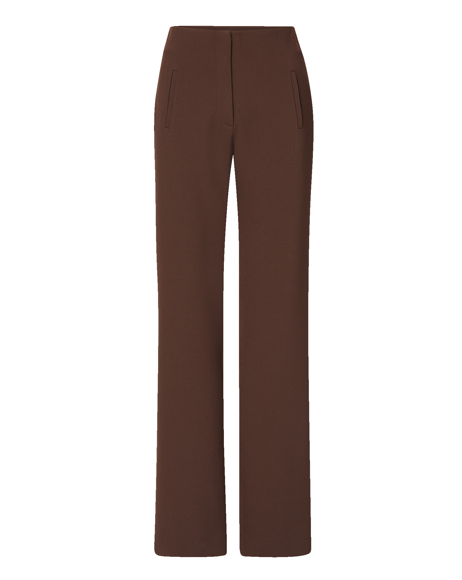 Veronica Beard Brown wide-leg trousers with side pockets.