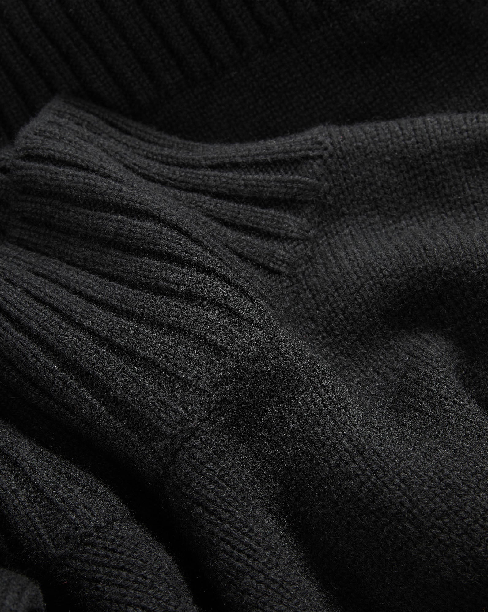 Veronica Beard Black ribbed knit sweater.