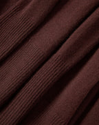 Veronica Beard Brown knit sweater with ribbed texture detail.