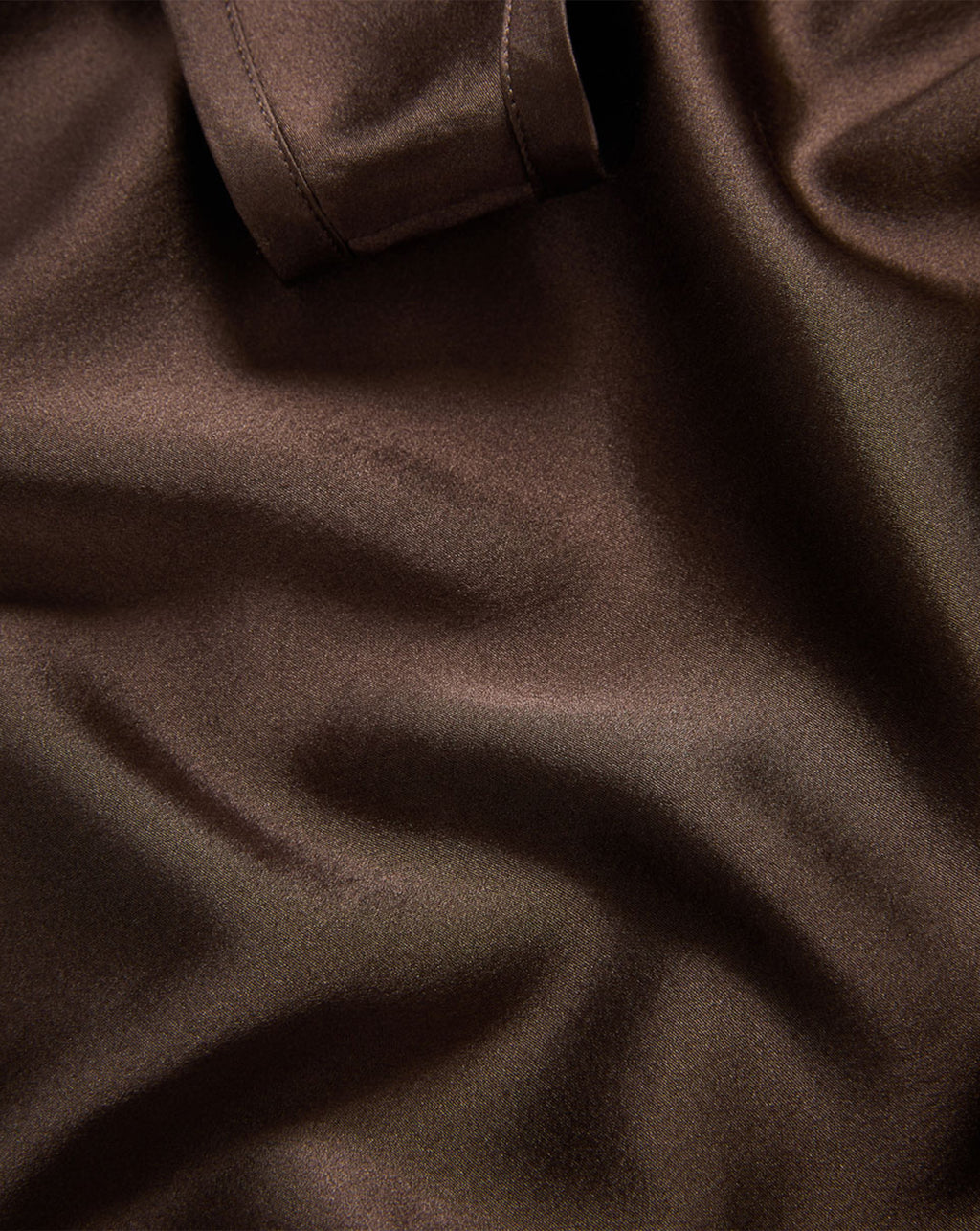 Veronica Beard Brown silk shirt with structured collar.