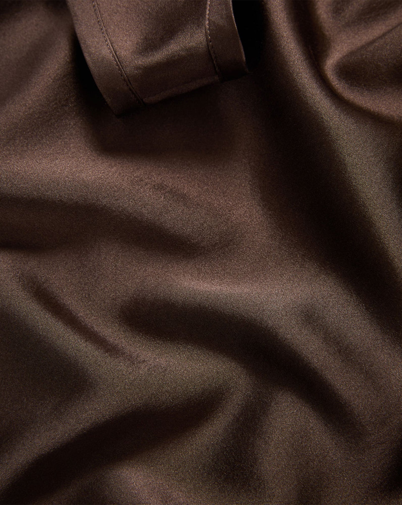 Veronica Beard Brown silk shirt with structured collar.
