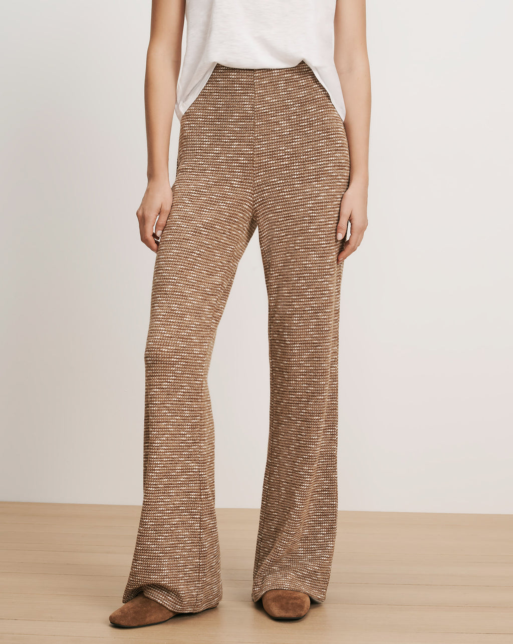 Veronica Beard Brown knit wide-leg pants