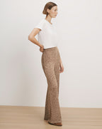 Veronica Beard Brown sequined flared pants.