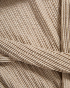 Veronica Beard Beige ribbed knit fabric with a wrap detail.