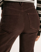 Veronica Beard Brown corduroy pants with back pockets.