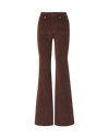 Veronica Beard Brown corduroy flare pants with front pockets.