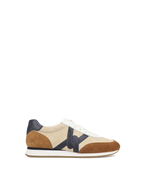 Veronica Beard Beige and brown suede and leather sneaker