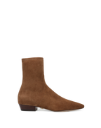 Veronica Beard Brown suede ankle boots with a pointed toe.