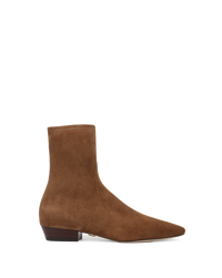 Veronica Beard Brown suede ankle boots with a pointed toe.