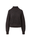 Veronica Beard Black speckled knit mock neck sweater.