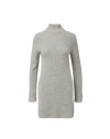 Veronica Beard Grey ribbed knit turtleneck dress.
