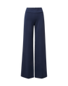 Veronica Beard Navy blue wide-leg trousers with elastic waistband.