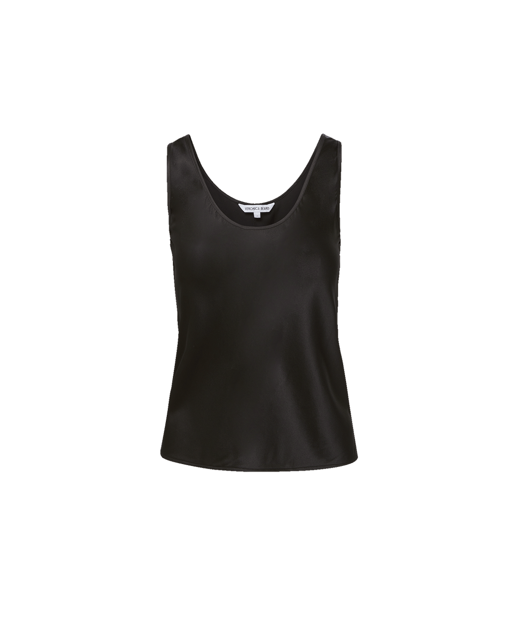 Veronica Beard Black silk scoop neck tank top.