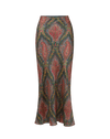 Veronica Beard Multicolor paisley print silk maxi skirt.