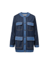 Veronica Beard Blue denim jacket with contrasting light blue pockets.