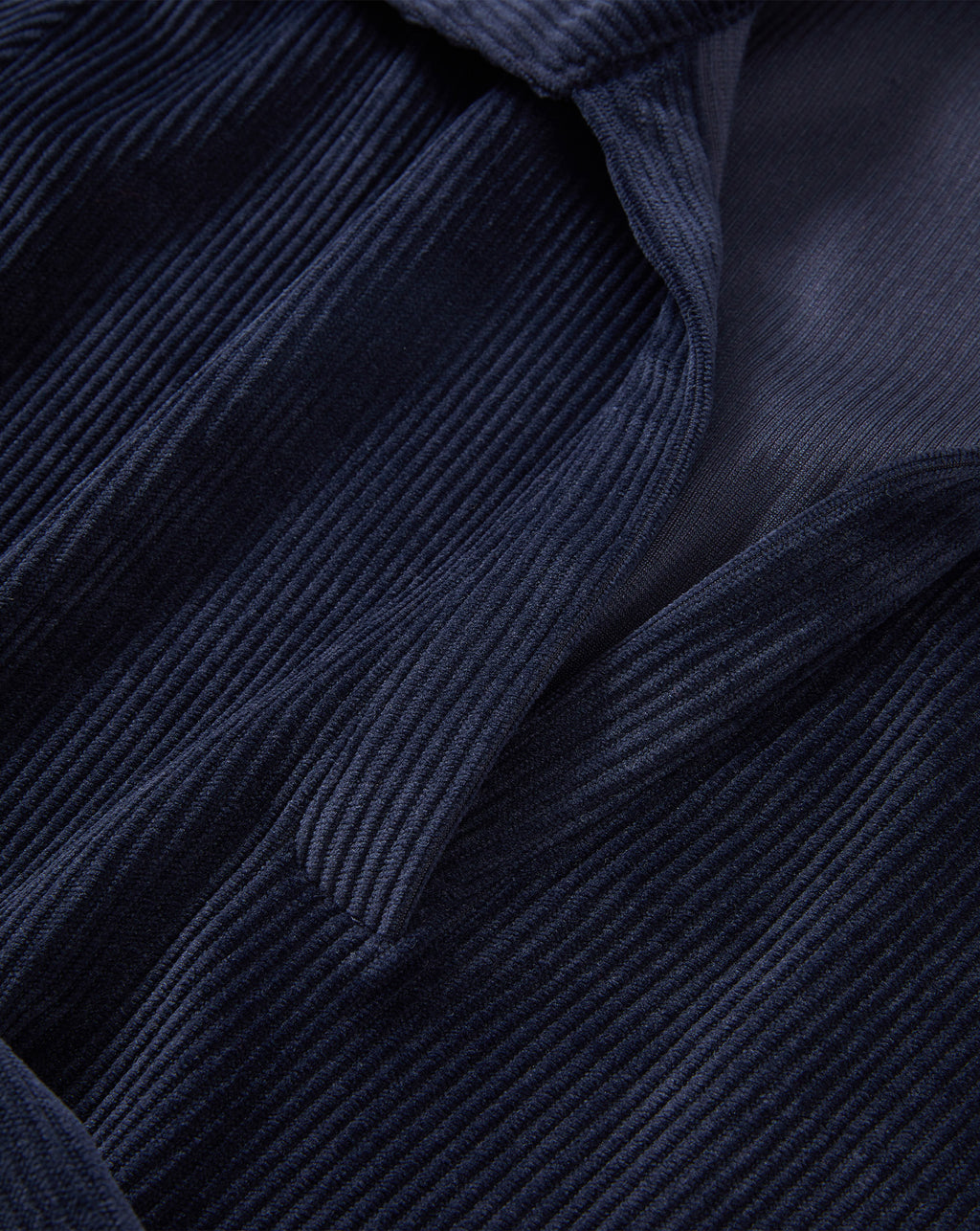 Veronica Beard Navy blue corduroy shirt with collar detail.