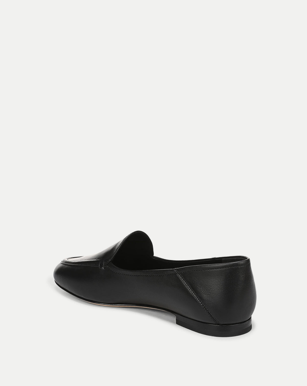 Veronica Beard Black leather slip-on loafer shoe.