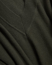 Veronica Beard Dark green knit V-neck sweater.