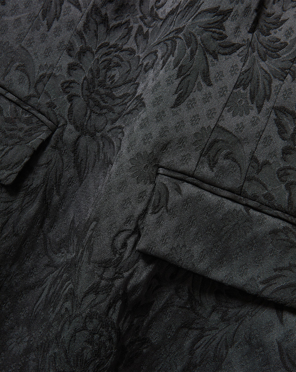 Veronica Beard Black floral jacquard tailored blazer jacket.