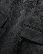 Veronica Beard Black floral jacquard tailored blazer jacket.