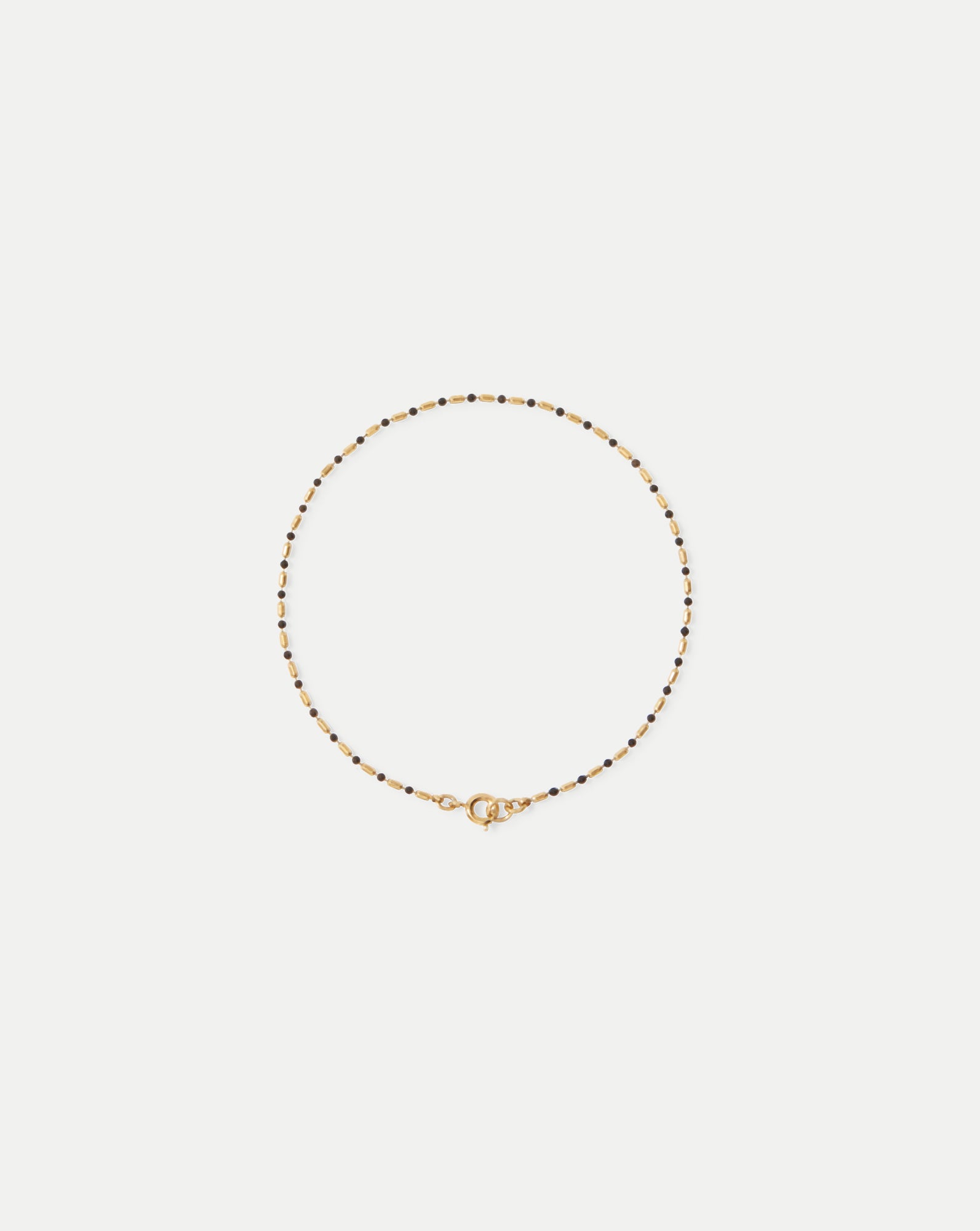 Veronica Beard Enamel Bead Chain Anklet - Black