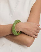 Veronica Beard Marbled Resin Bangle - Green