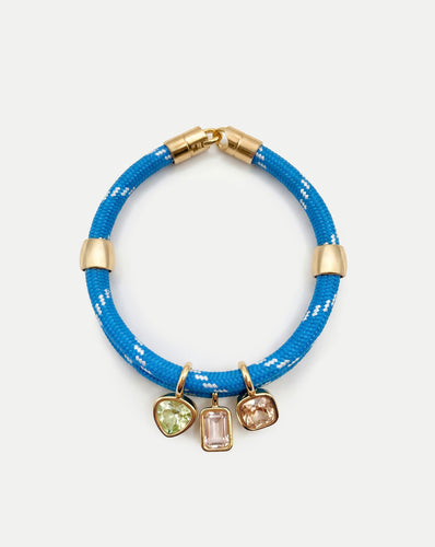 Veronica Beard Paracord Charm Bracelet - Light Blue