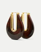Veronica Beard Resin Drop Hoop Earring