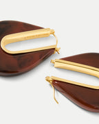 Veronica Beard Resin Drop Hoop Earring
