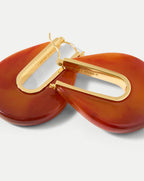 Veronica Beard Resin Drop Hoop Earring