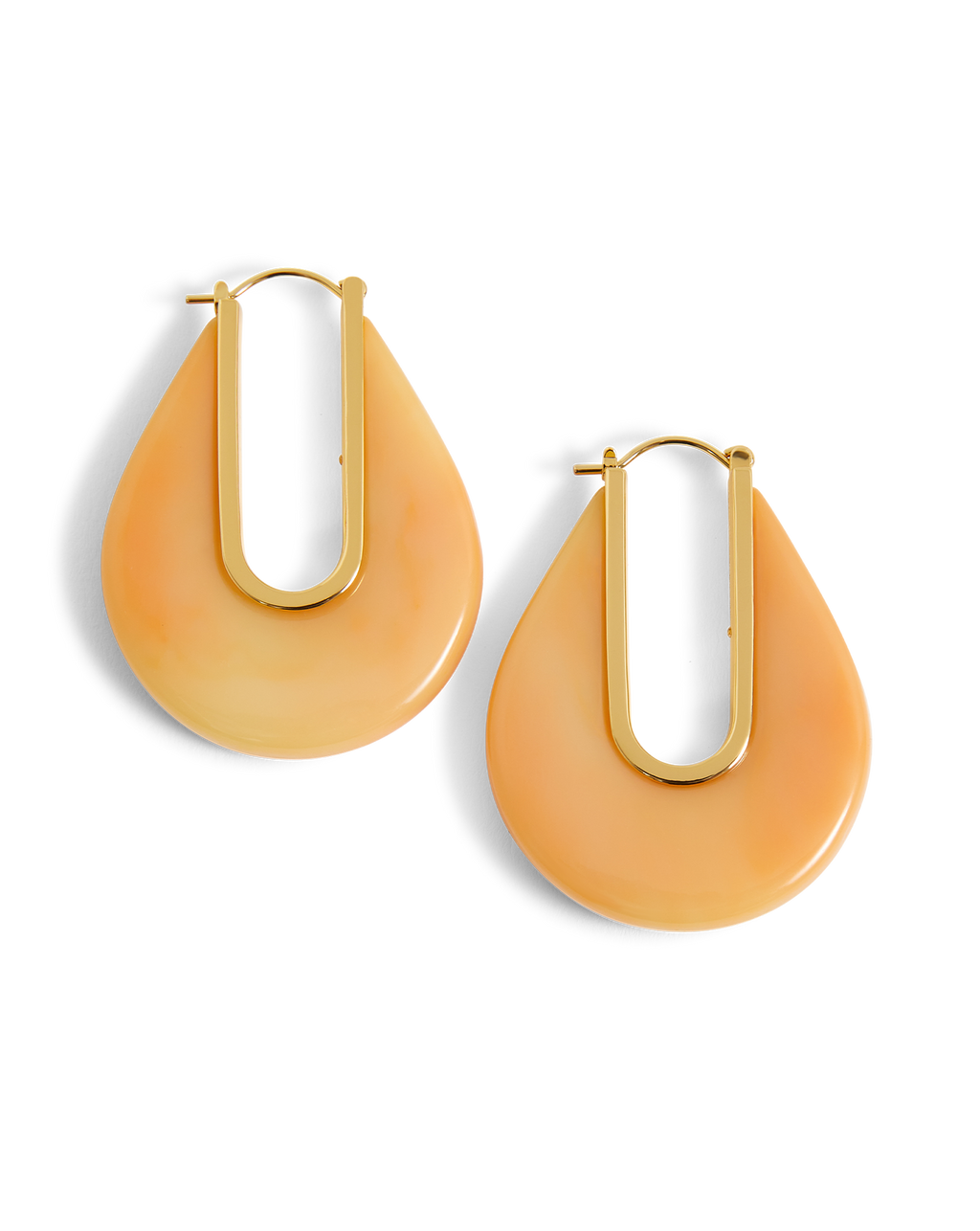 Veronica Beard Resin Drop Hoop Earring Sherbert