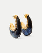 Veronica Beard Resin J-Hoop Earring