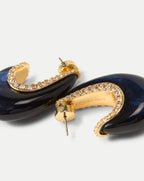 Veronica Beard Resin J-Hoop Earring