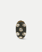 Veronica Beard Crystal and Enamel Huggie Hoop
