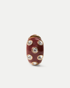Veronica Beard Crystal and Enamel Huggie Hoop