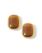 Veronica Beard Cat’s Eye Stone Earring Brown