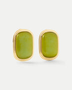 Veronica Beard Cat’s Eye Stone Earring - Light Pistachio