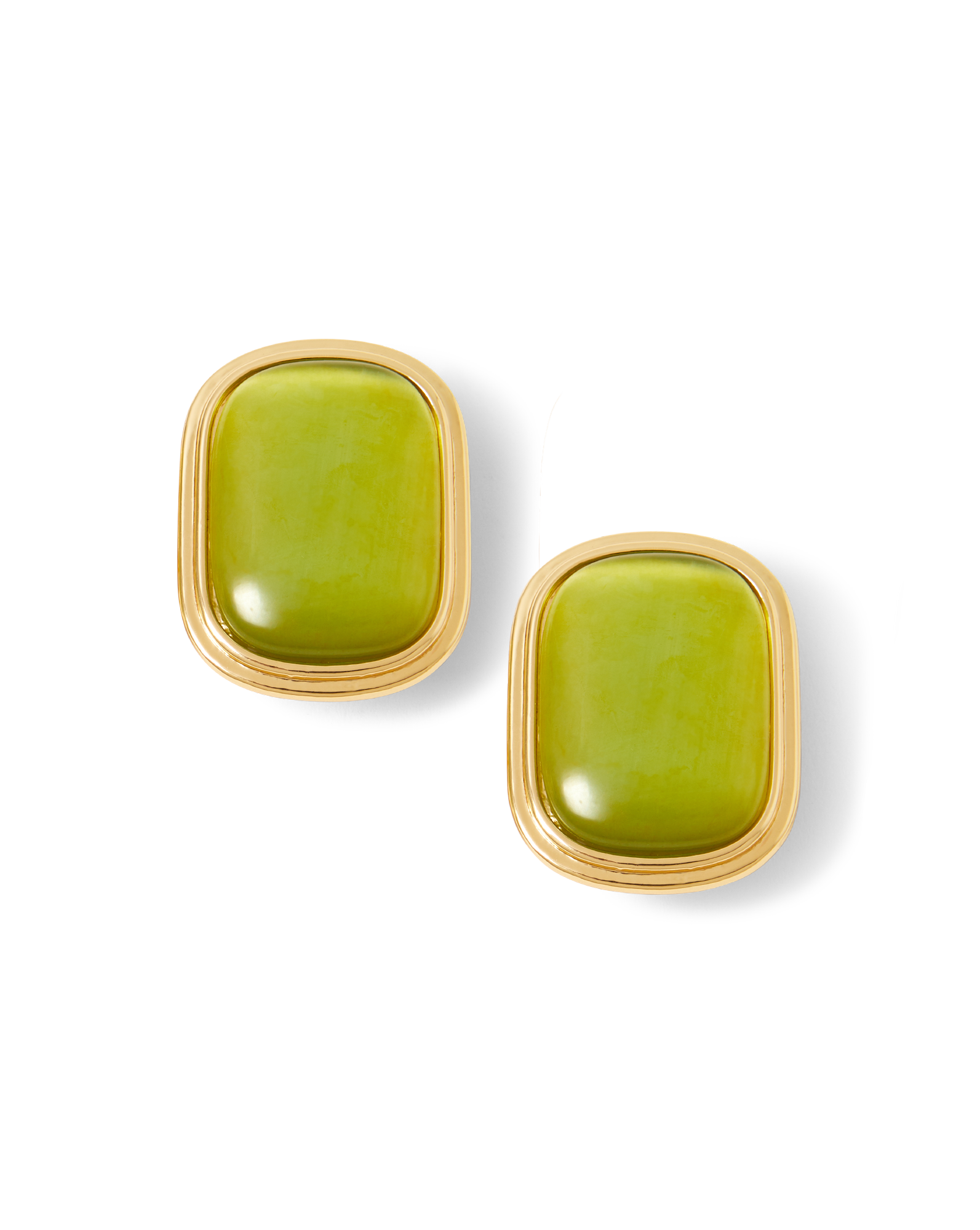 Veronica Beard Cat’s Eye Stone Earring Light Pistachio