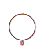 Veronica Beard Burgundy Cord Pendant Necklace Burgundy