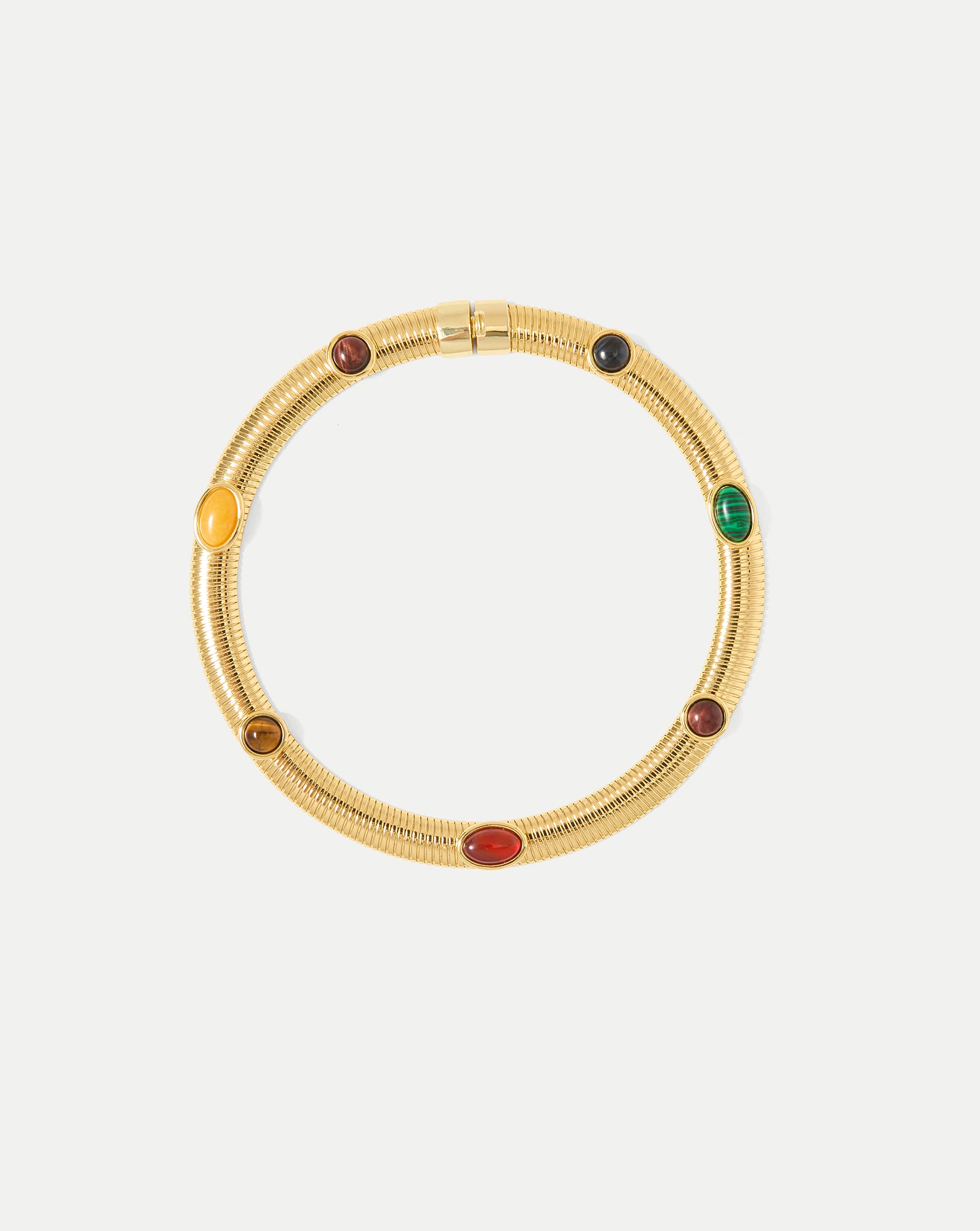Veronica Beard Embellished Tubogas Collar Necklace - Gold Multi