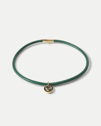 Veronica Beard Green Leather Pendant Necklace