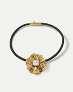Veronica Beard Floral Pendant Cord Necklace