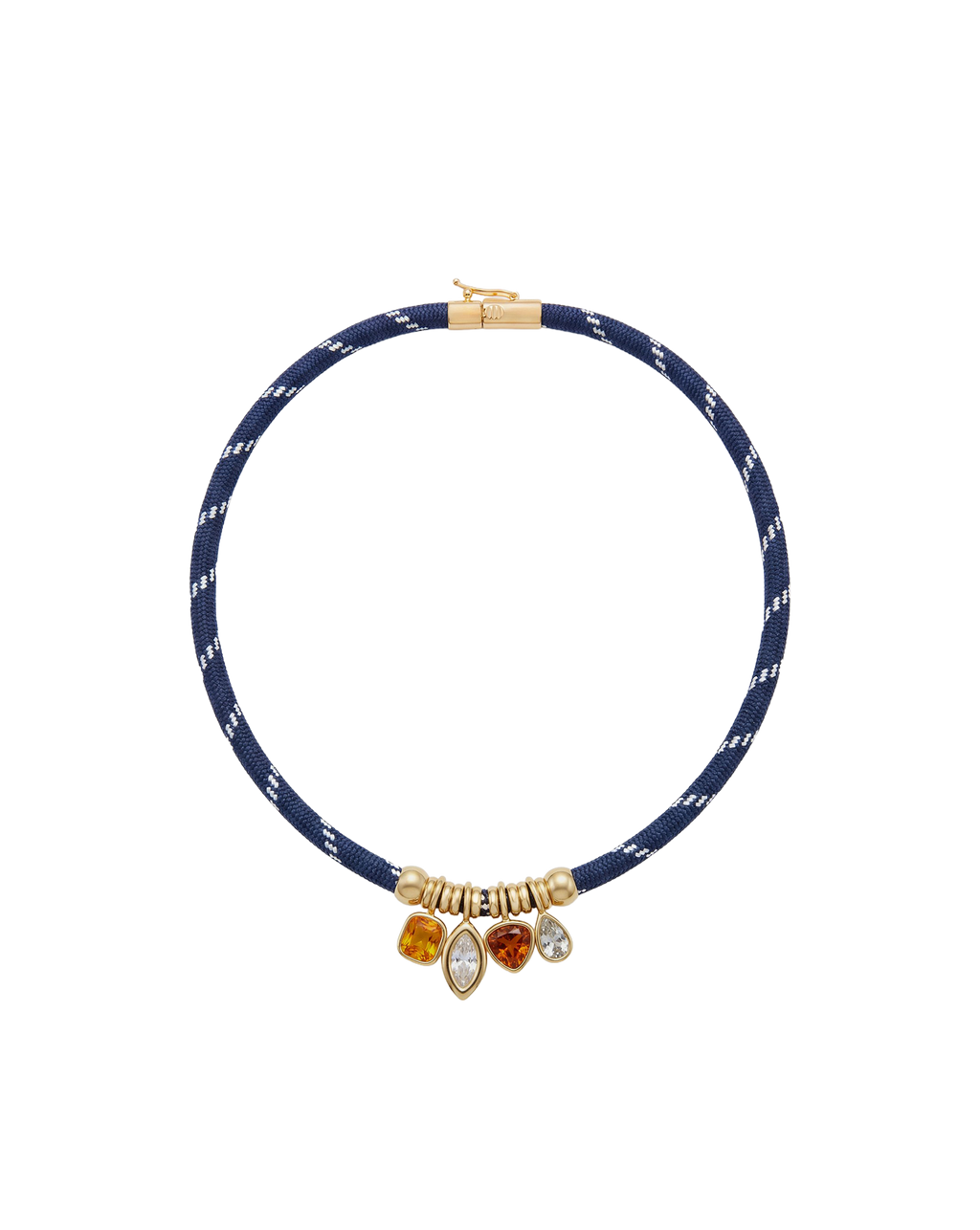 Veronica Beard Paracord Charm Necklace - Navy