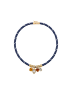 Veronica Beard Paracord Charm Necklace - Navy