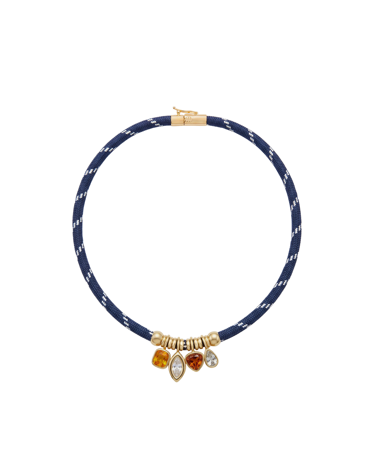 Veronica Beard Paracord Charm Necklace - Navy