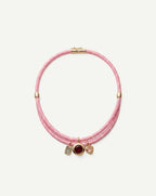 Veronica Beard Paracord Charm Necklace - Pink