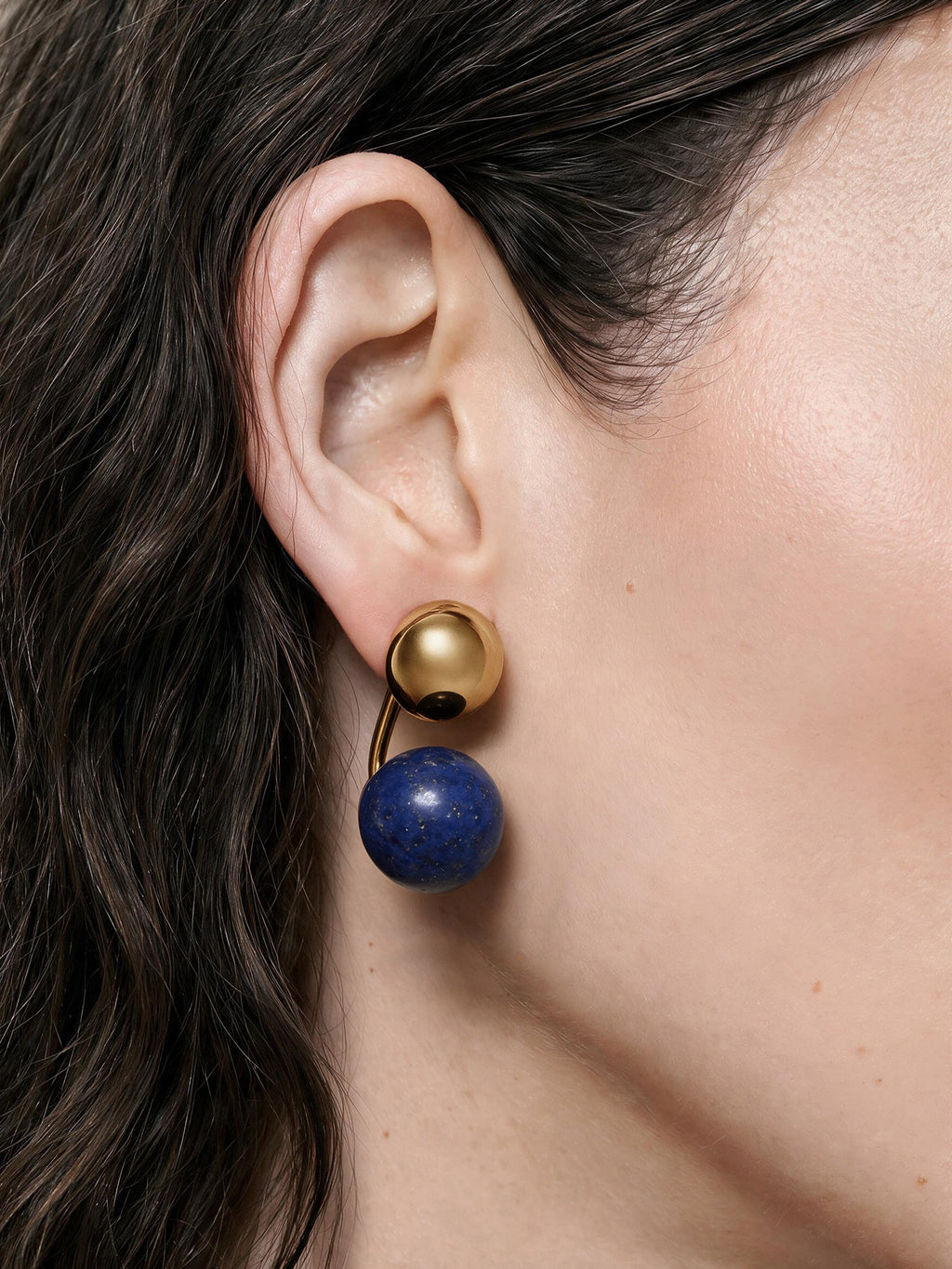 Boucles d'oreilles pendantes Lapis