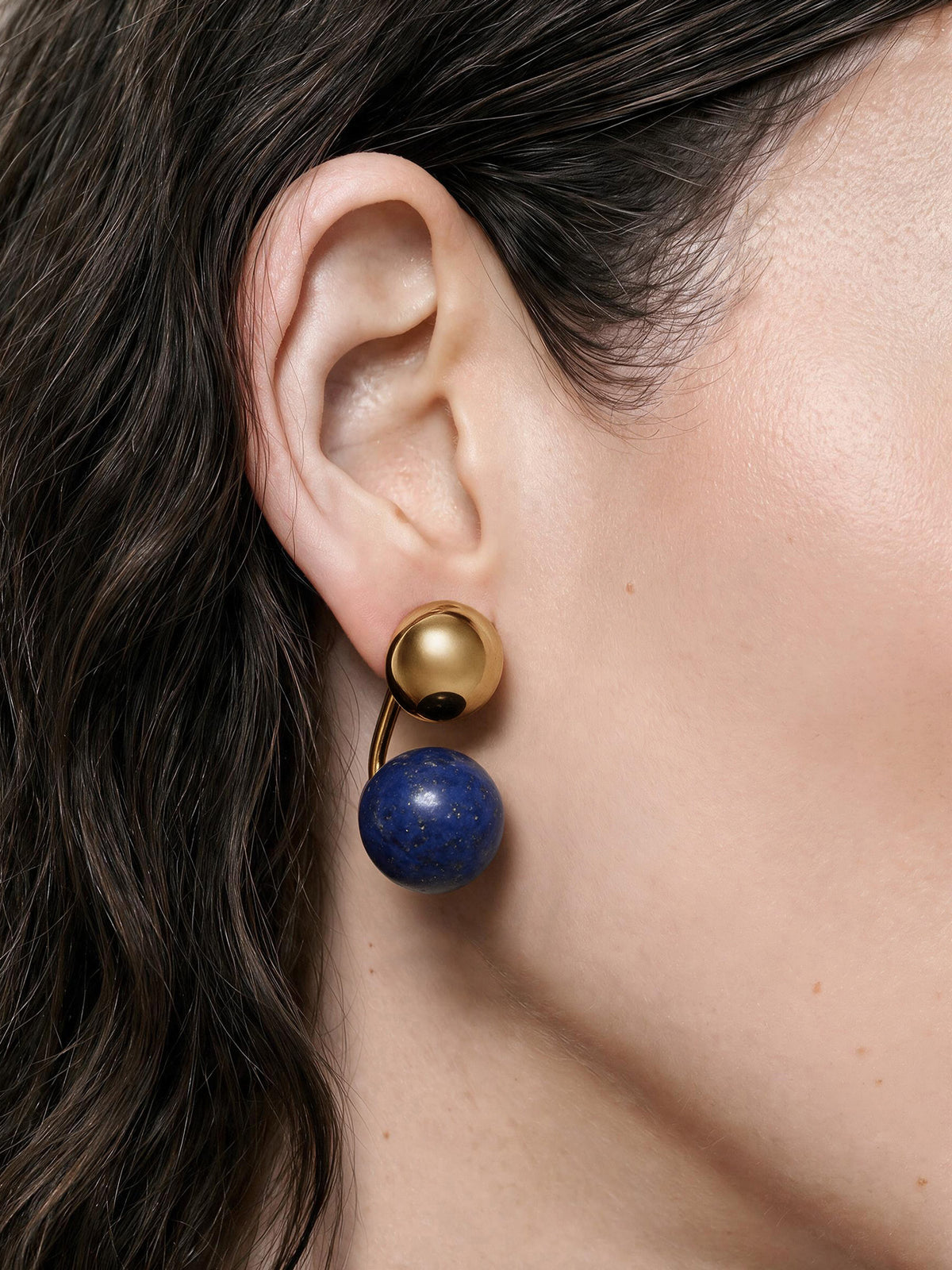 Boucles d'oreilles pendantes Lapis